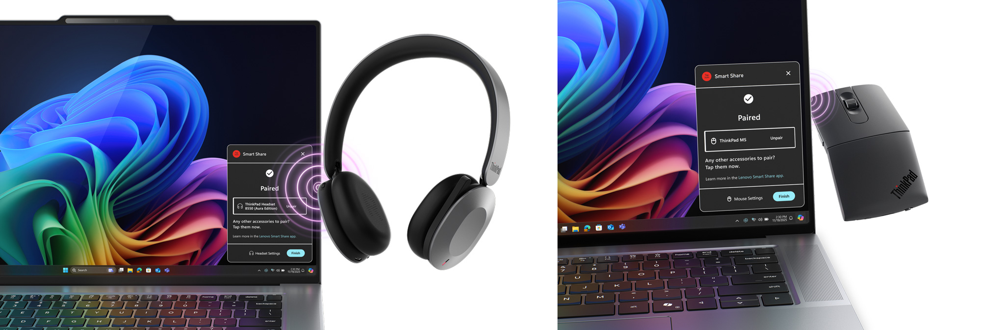 ThinkPad Dual-Mode Wireless ANC Foldable Headset 8550 - ThinkPad Bluetooth Presenter Mouse