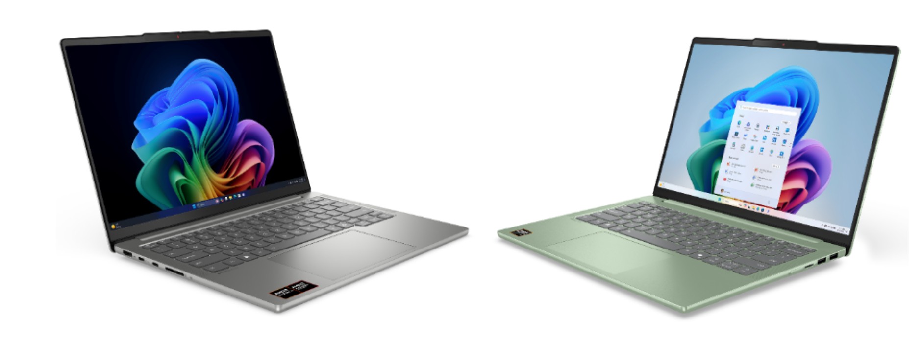 enovo IdeaPad Pro 5 (14”, 10) у кольорі Luna Grey та Lenovo IdeaPad Slim 5 (14”, 10) у кольорі Seafoam Green