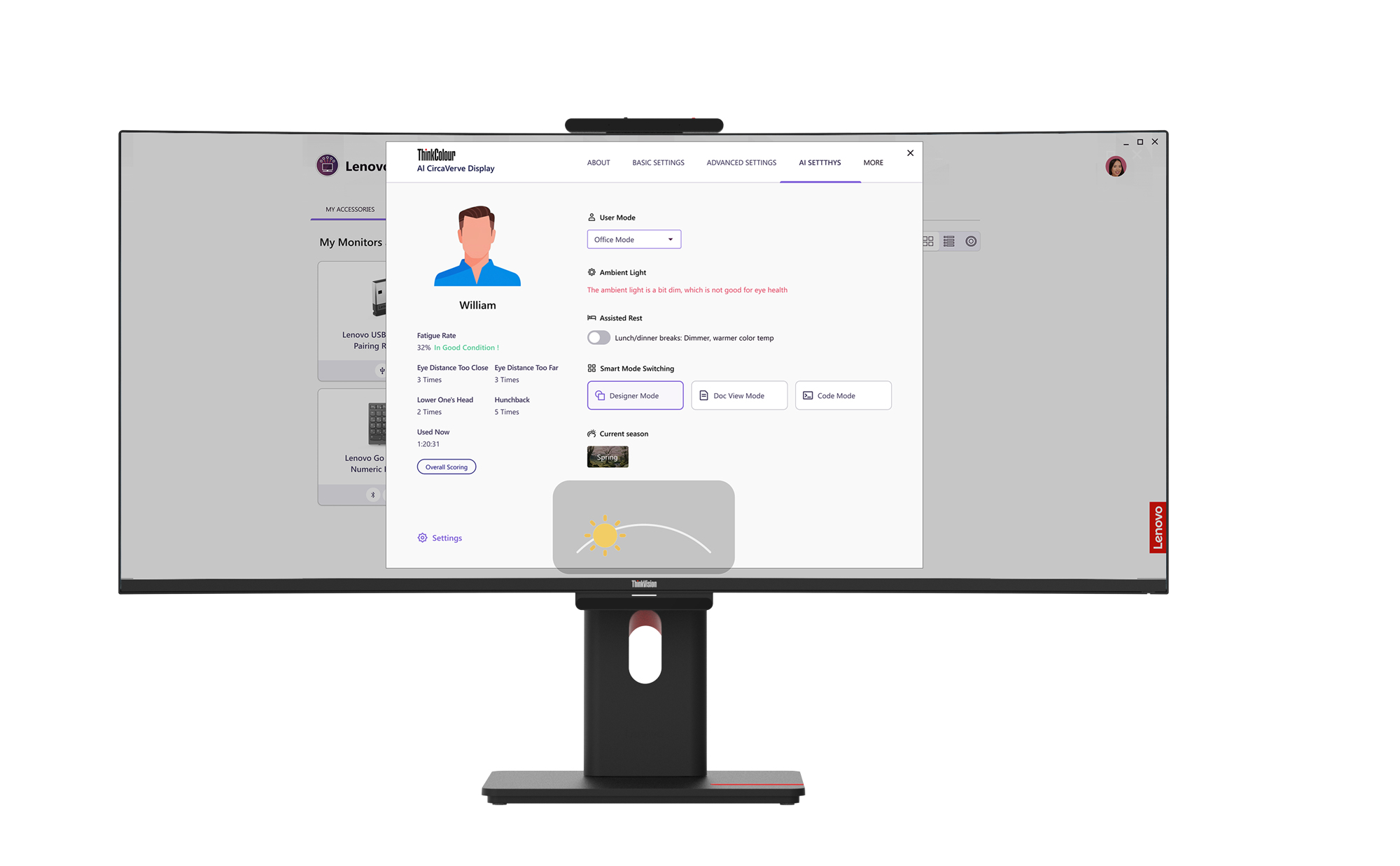 The concept of a personalized display with AI functions