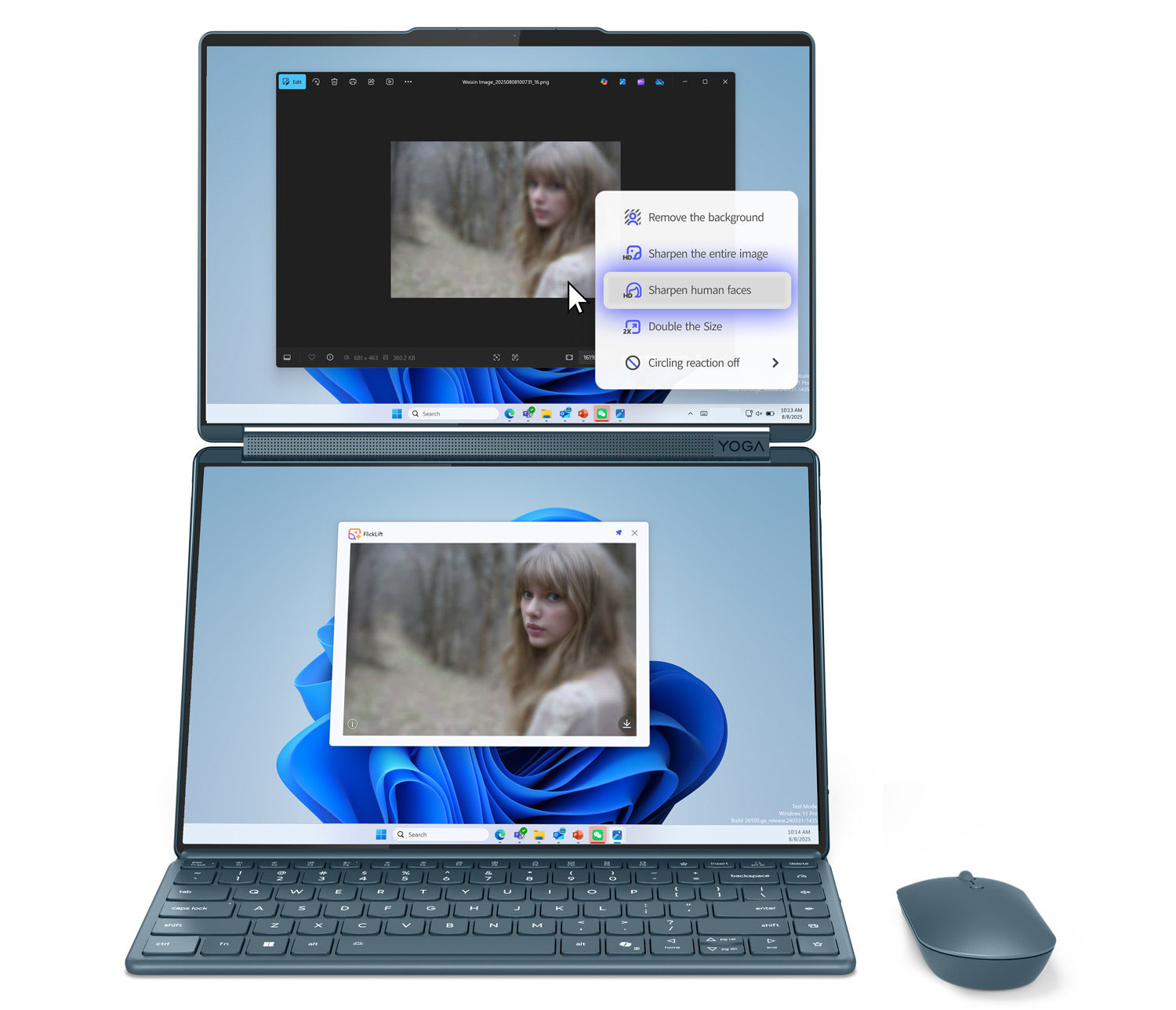Lenovo FlickLift on the YogaBook 9i