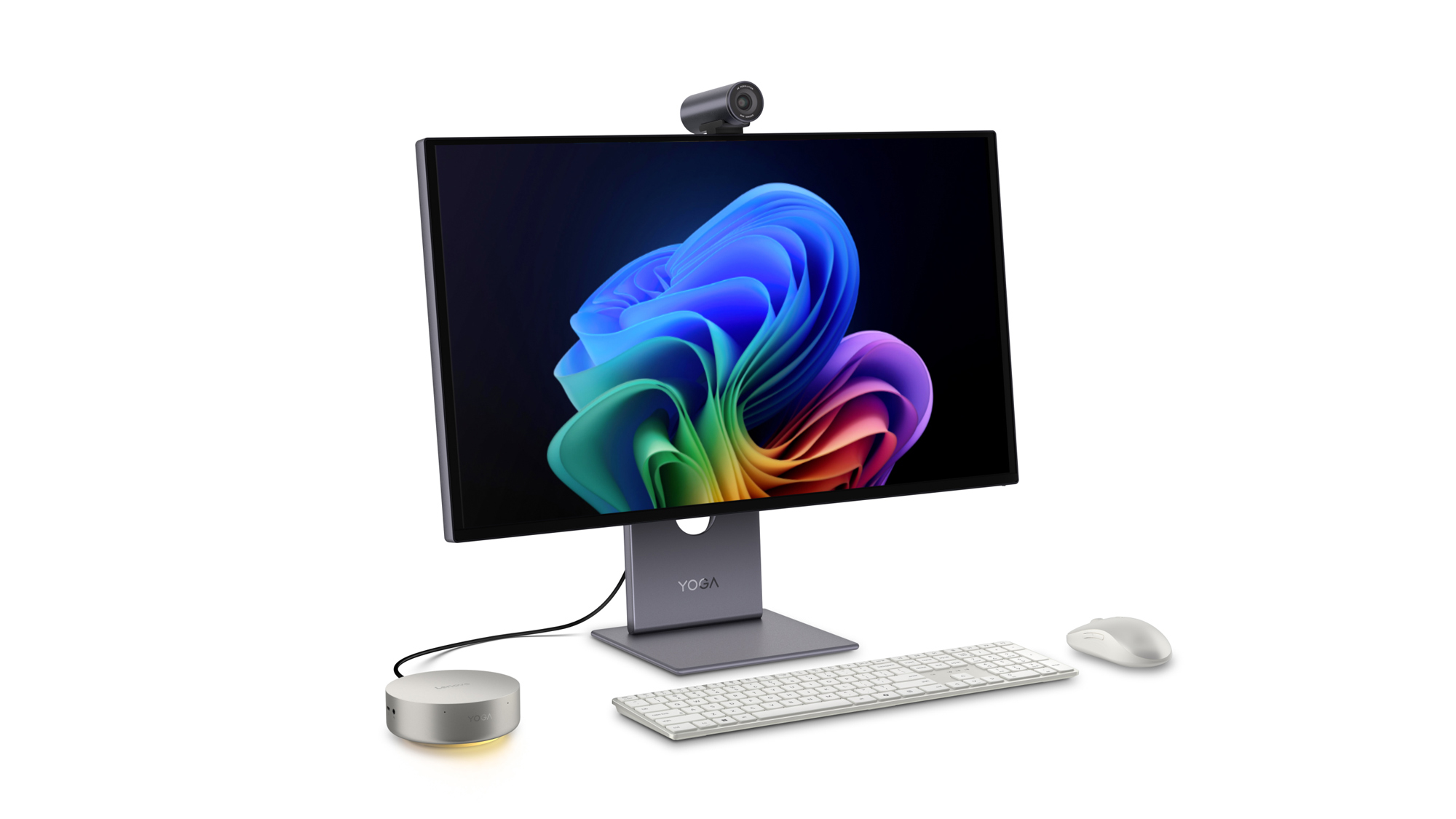 Yoga Mini with monitor and accessories.