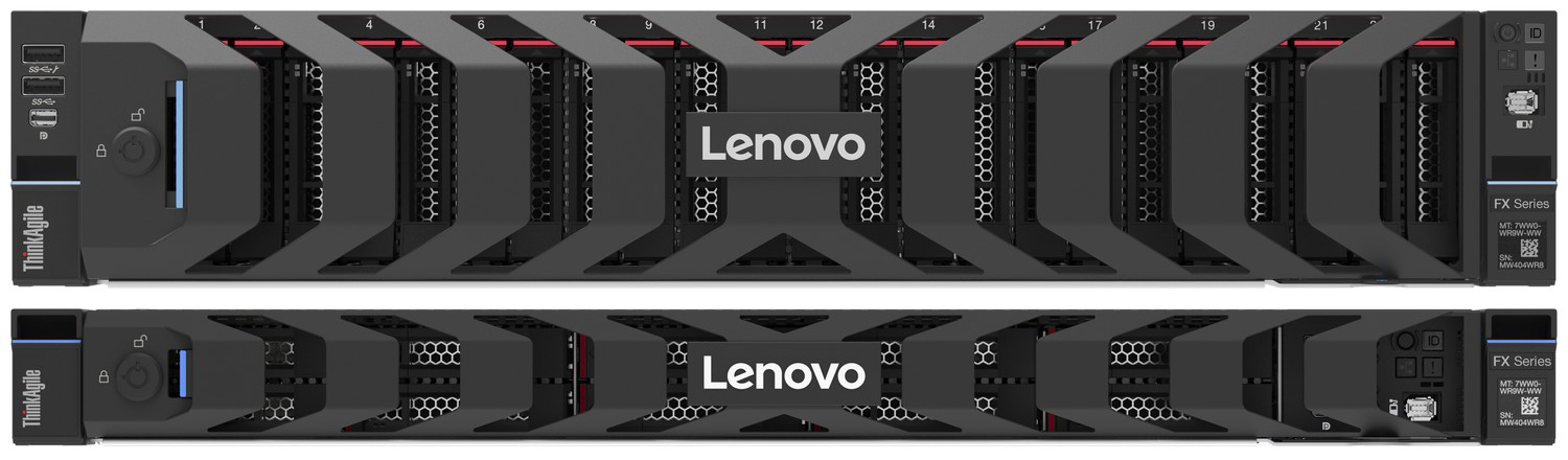 Figure 2. ThinkAgile FX650 V4 (top) and FX630 V4 (bottom) designed for flexible hyperconverged infrastructure