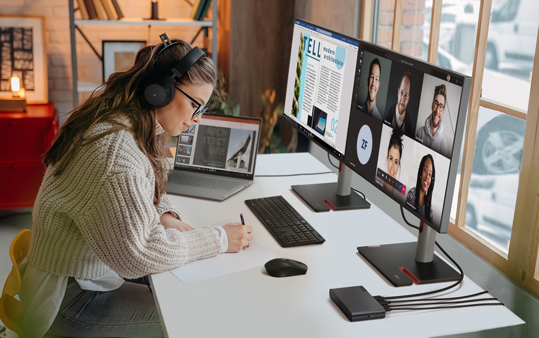 Компанія Lenovo представила оновлену лінійку ThinkPad X1, нові монітори ThinkVision та аксесуари Lenovo Go, які покращують роботу у гібридному форматі